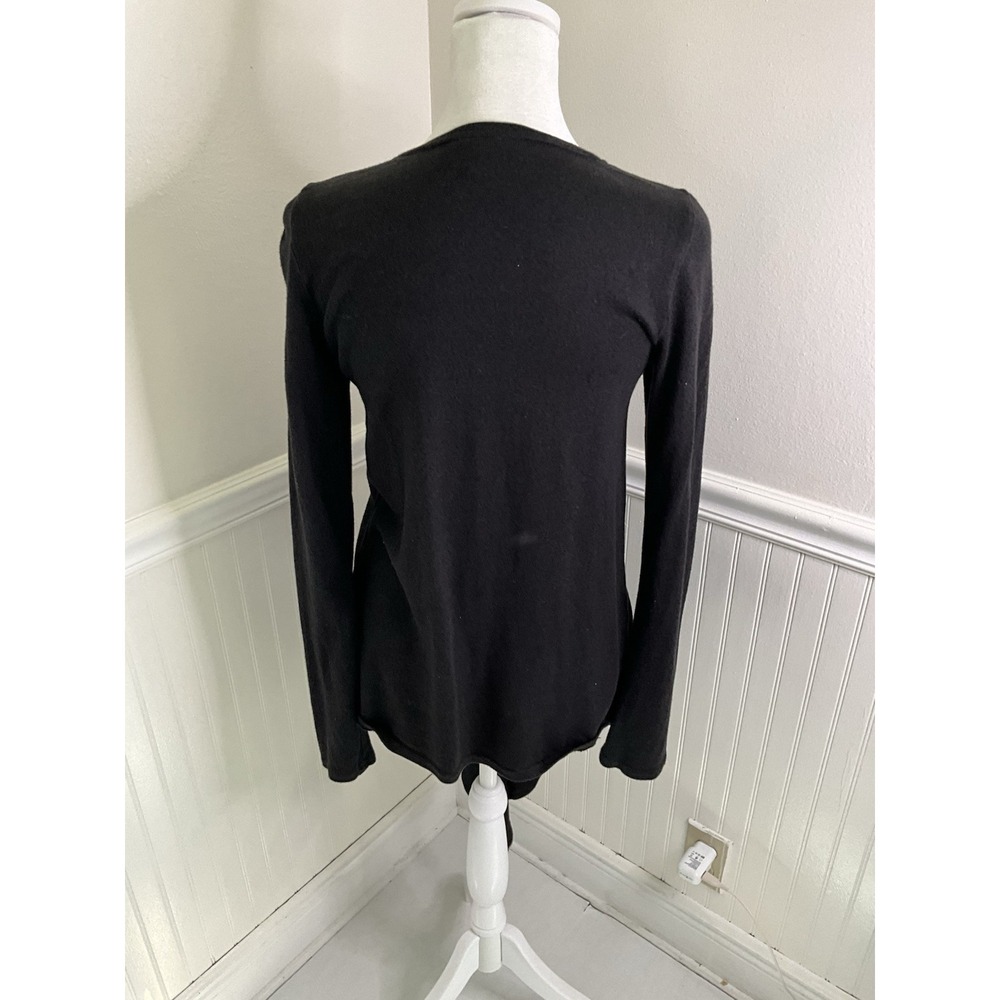 Athleta Highland Wrap Open Cardigan Sweater Black Knit Stretch Women's Size S/M - Picture 4 of 8